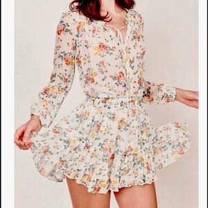 Loveshackfancy Silk Popover Dress Size Small